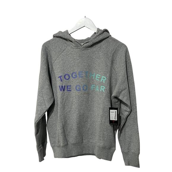 Spiritual Gangster X Peloton Womens Medium Hoodie Gray Together We Go Far NWT - Picture 3 of 15